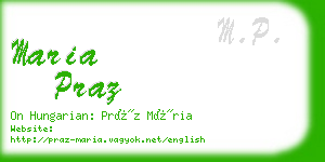 maria praz business card